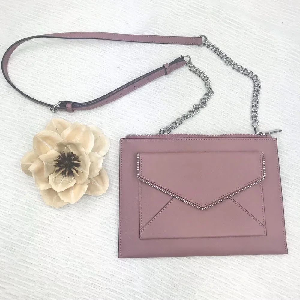 Rebecca Minkoff Mauve Pink Slim Envelope Bag